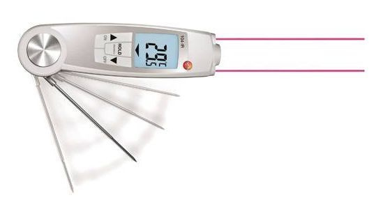 testo 104 IR, складной водонепроницаемый пищевой термометр/ИК-термометр - фото2