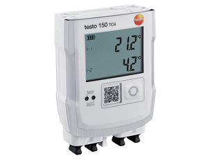 testo 150 TC4, логгер данных  с дисплеем и 4 разъёмами для термопар