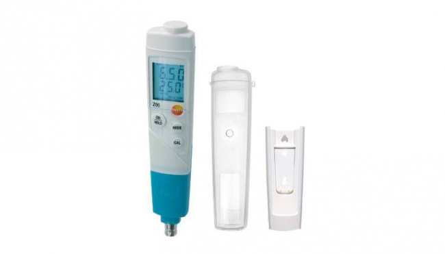 testo 206-pH3, pH-метр для измерения pH/температуры с наконечником зонда pH3 с BNC интерфейсом, вкл. чехол TopSafe - фото2