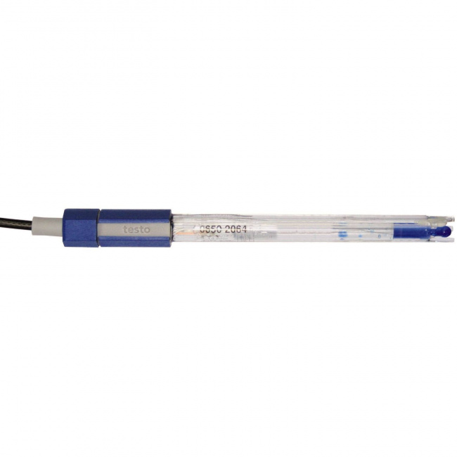 Электрод pH пластиковый универсальный со встроенным сенсором температуры Pt1000, фиксированным кабелем с разъемом BNC и увлажняющим колпачком с сенсором температуры
