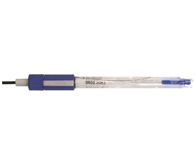 Электрод pH пластиковый универсальный с фиксированным кабелем с разъемом BNC и увлажняющим колпачком без сенсора температуры - фото